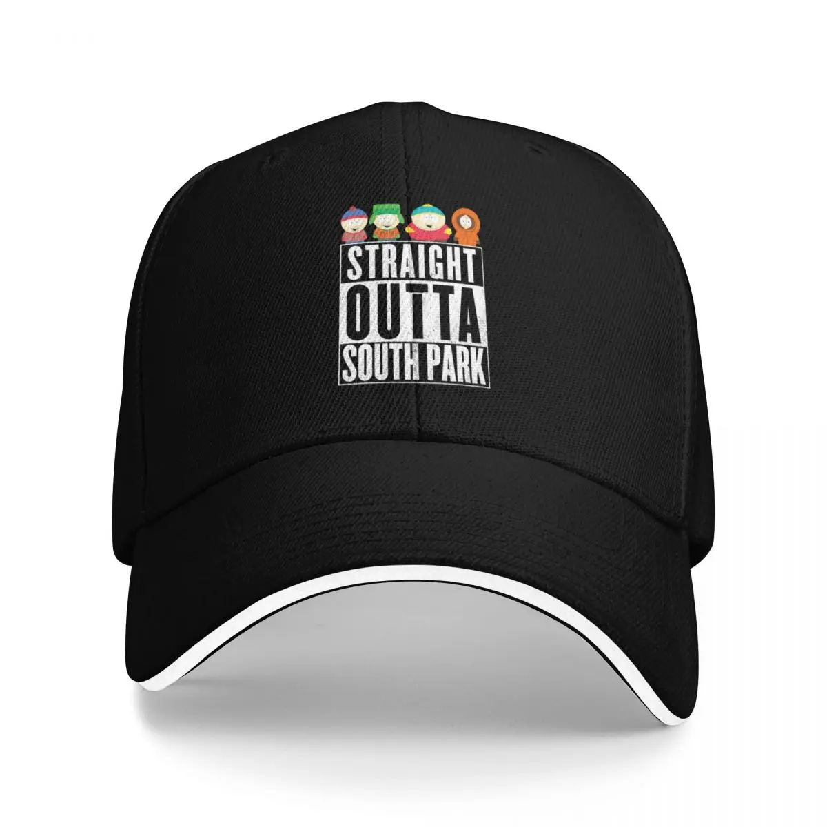 

Straight Outta South Park Baseball Cap Fishing cap Cosplay black Big Size Hat Golf Women Men's
