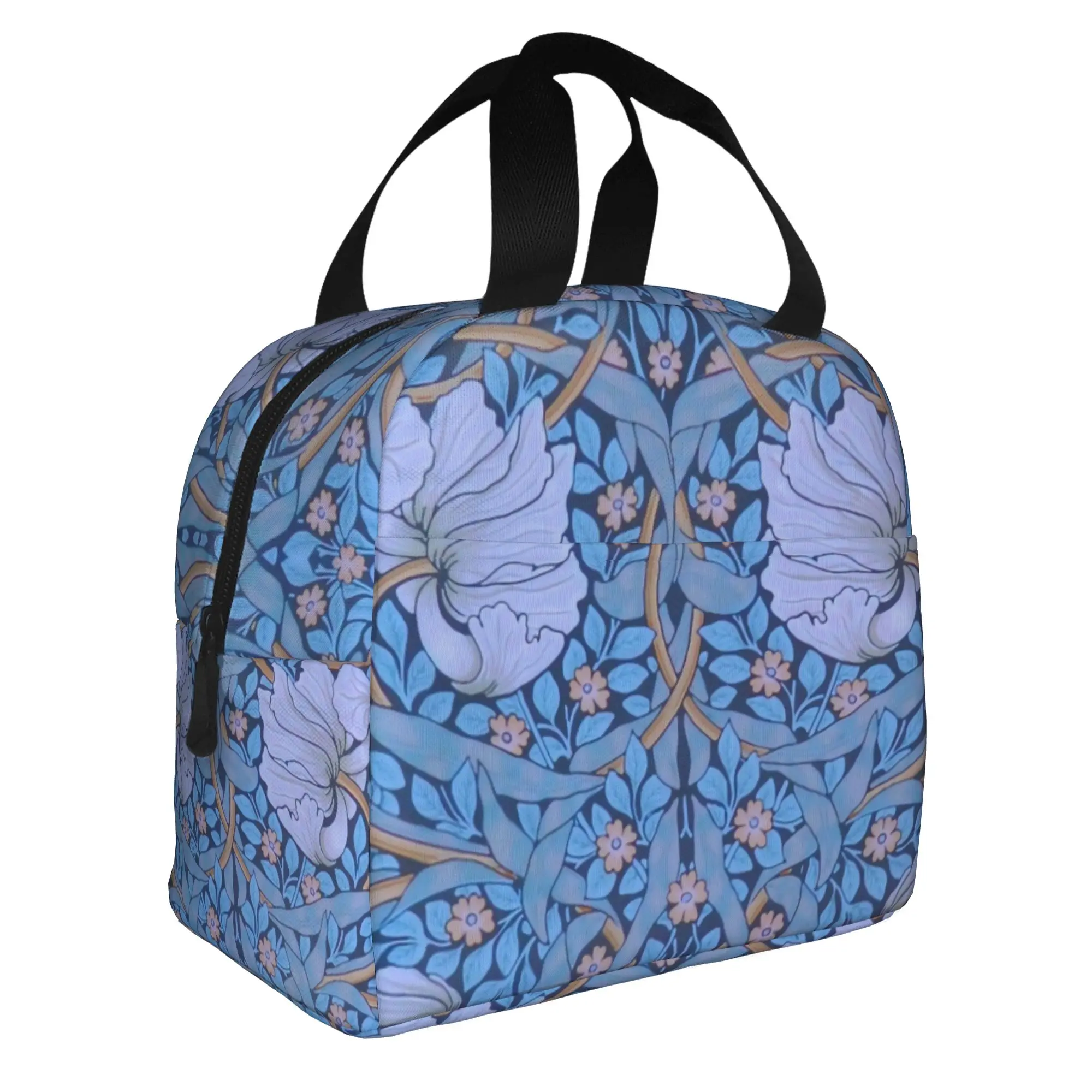 William Morris Thermal Insulated Lunch Bags Women Pimpernel Portable Lunch Container for School Outdoor Multifunction Food Box
