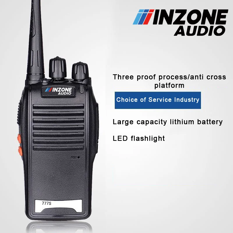 INZONE AUDIO 777S جهاز اتصال لاسلكي لاسلكي عالي الطاقة خارجي كلاسيكي طويل الاستعداد لمطعم الفندق