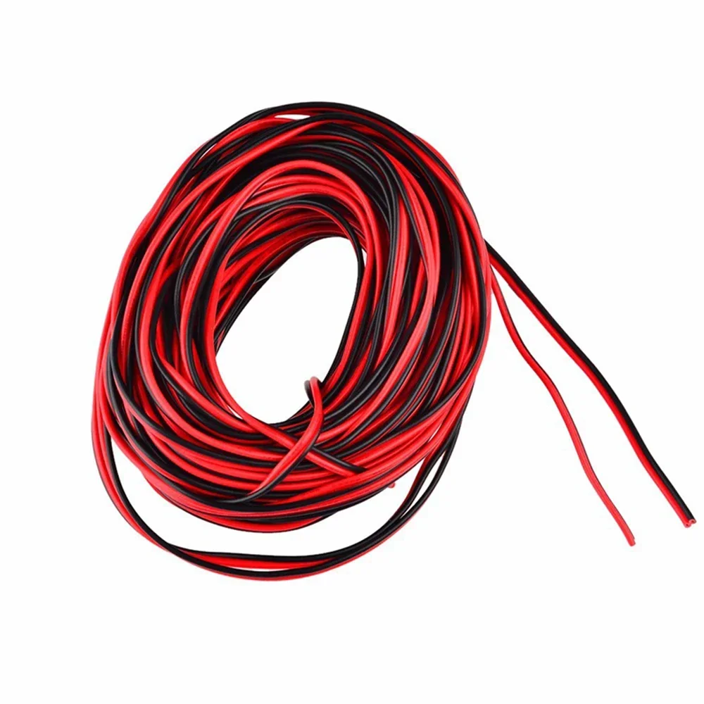 5M 10M 20M 2PIN Electrical Wire Tinned Copper PVC Insulated Red Black Extension Cable for Single Color LED Strip Lights 22AWG image 4
