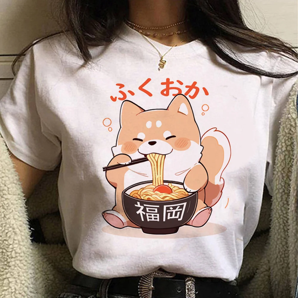 Shiba Inu tshirt women Japanese tshirt girl designer 2000s comic clothing