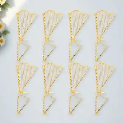 20Pcs Lyre Harp Charm Realistic Mini Harp Pendant Vintage Alloy for Jewelry Making DIY Bracelets Necklaces Music Theme Decor