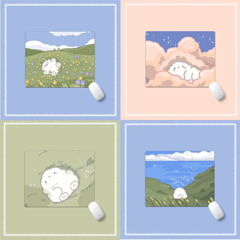 Cute Mouse Pad Cartoon Desk Items Small Moise Pad Simple Desk Accessories Organization Premium Pad for Computer Mouse Table Mat
