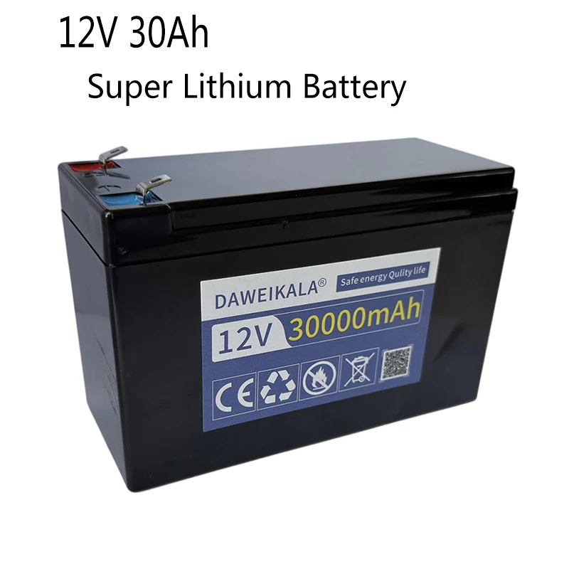 

12V Battery 30Ah 18650 lithium battery pack 30A sprayer built-in high current BMS electric vehicle battery 12.6V charger