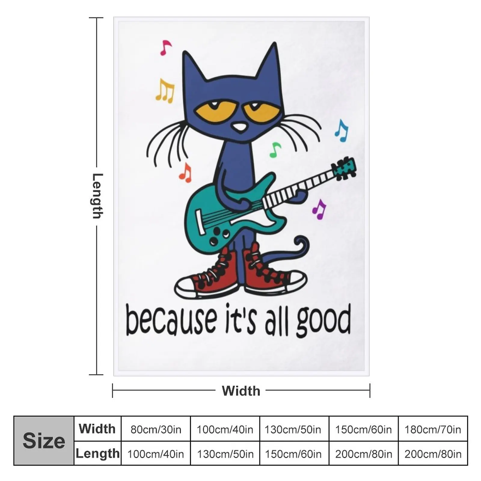 Pete The Cat The singer It's All Good Perfect Throw Blanket Fashion Sofa Blankets Giant Sofa Blanket