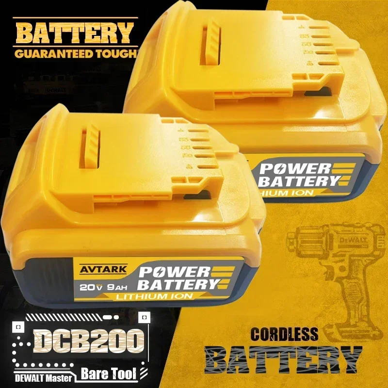 Batería de iones de litio recargable de 20V DCB200 12000mAh para DeWalt DCB205 DCB204 DCB206 batería de herramienta eléctrica 18 v 20 voltios MAX con cargador