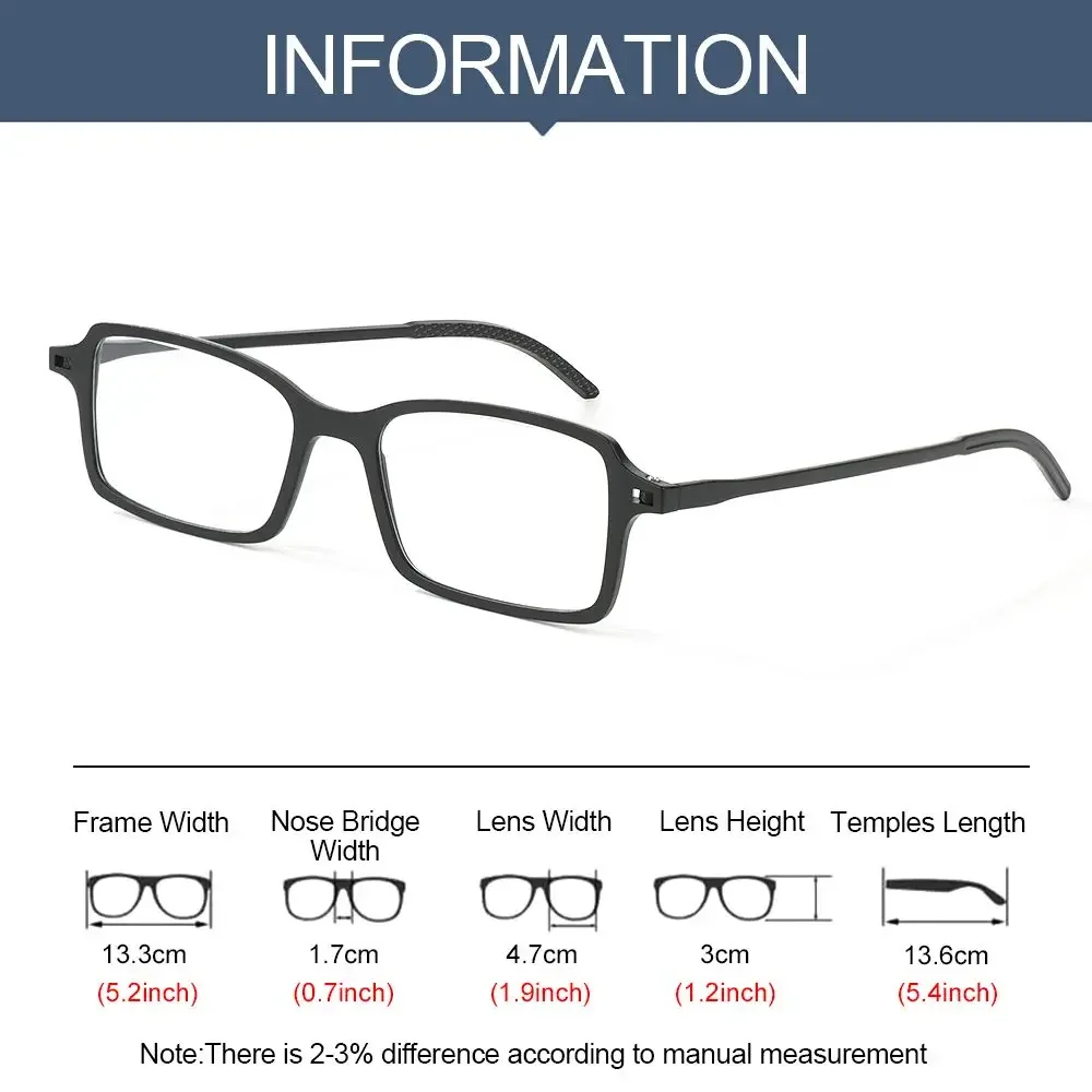 نظارات قراءة أنيقة محمولة مضادة للضوء الأزرق لحماية العين بإطار رفيع للغاية