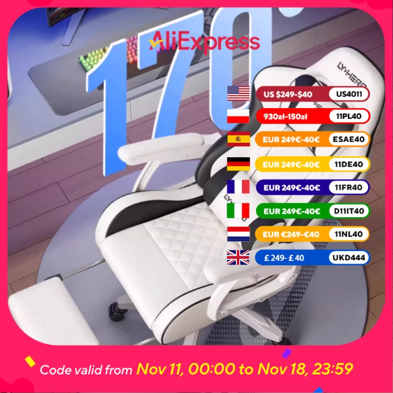 

Fancy Relax Design Office Chair Back Support Cute Modern Ergonomic Gaming Chair White Luxury Sillas De Oficina Office Furniture