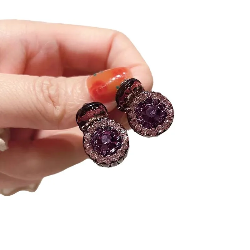 1/2 Stück exquisite Volldiamant-Seitenstange, kleine Haarspange für Frauen, Frontal-Pony-Prinzessin-Haarspange, kleine Hai-Clip