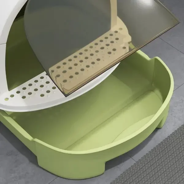 Cat Litter Box, Cat Litter Box Enclosure,No Assembly Required.Included Litter Scoop Aids in Convenient Maintenance