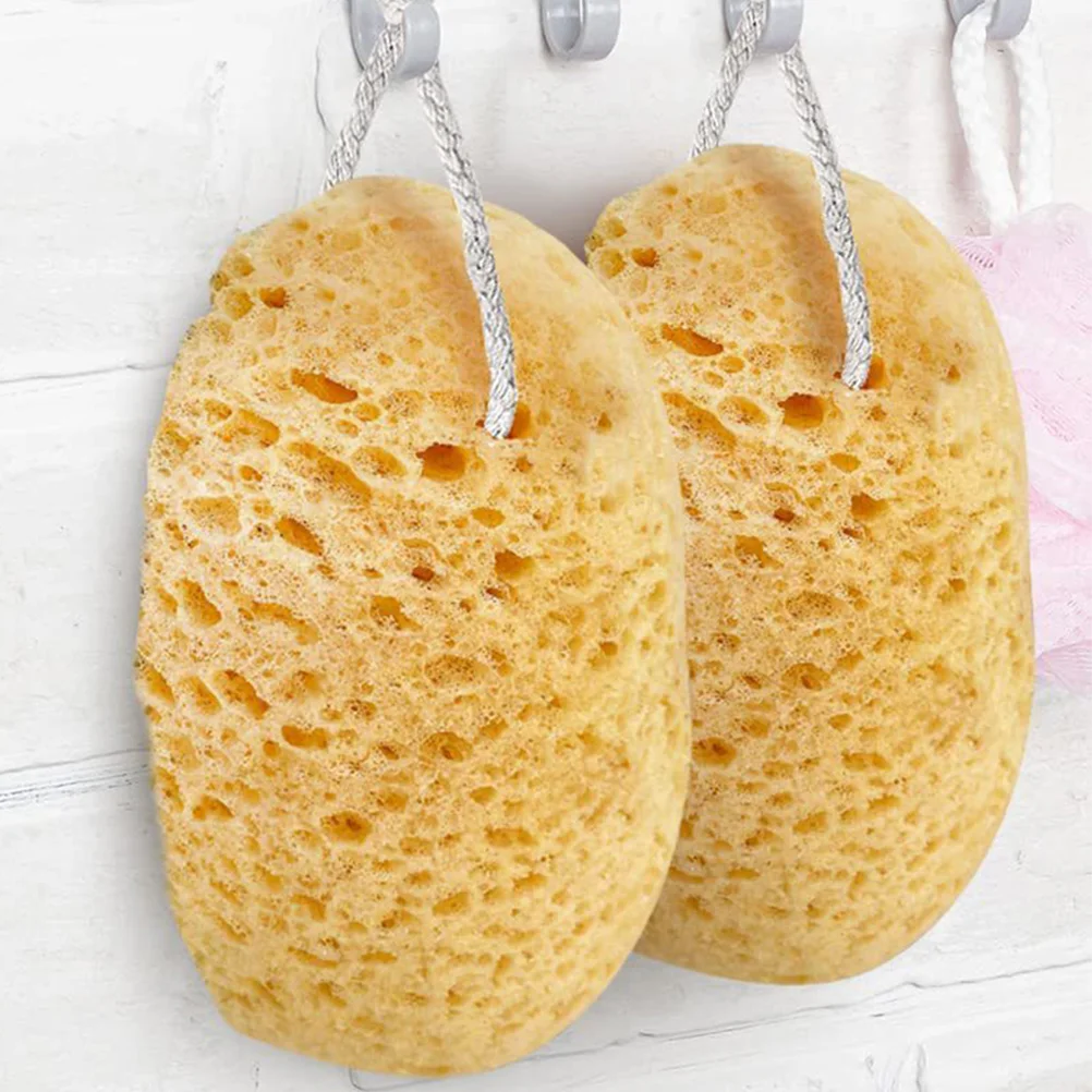 

2 Pcs Loofah Foam Bath Sponge Soft Exfoliating Body Scrubber Rich Foaming Detergent Retaining Christmas Gift Kids Shower Men