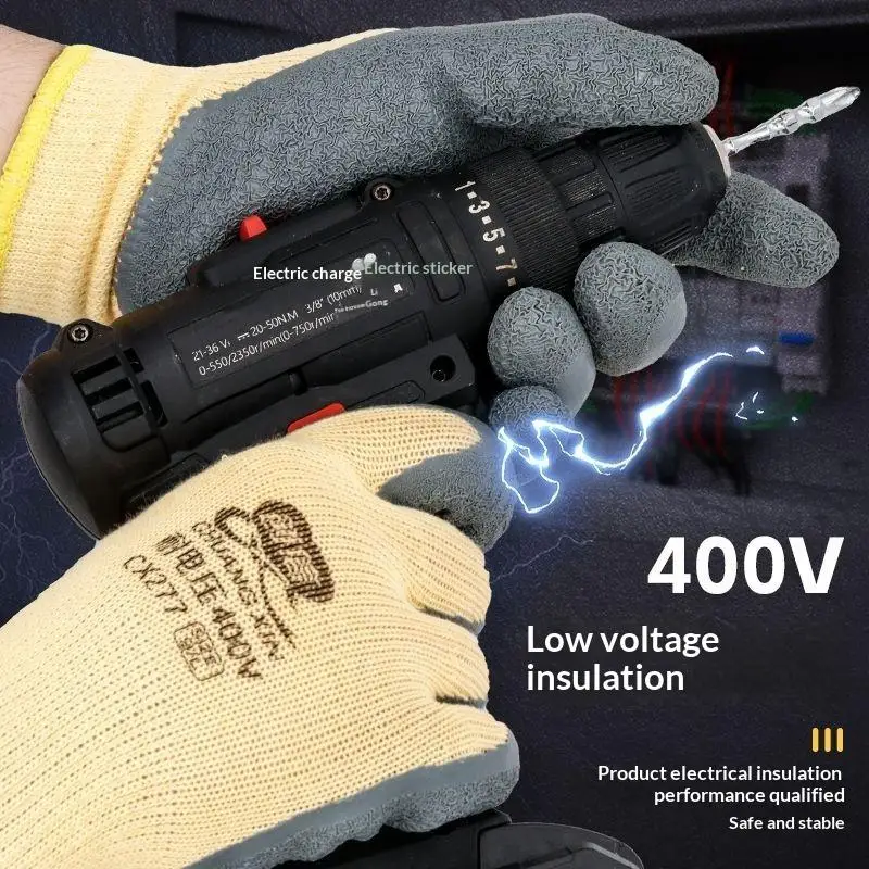 

1/3/5Pairs Work Safe Withstanding Voltage 400V Safety And Industrial Protection Cover Electrician Insulating Touch Screen Gloves