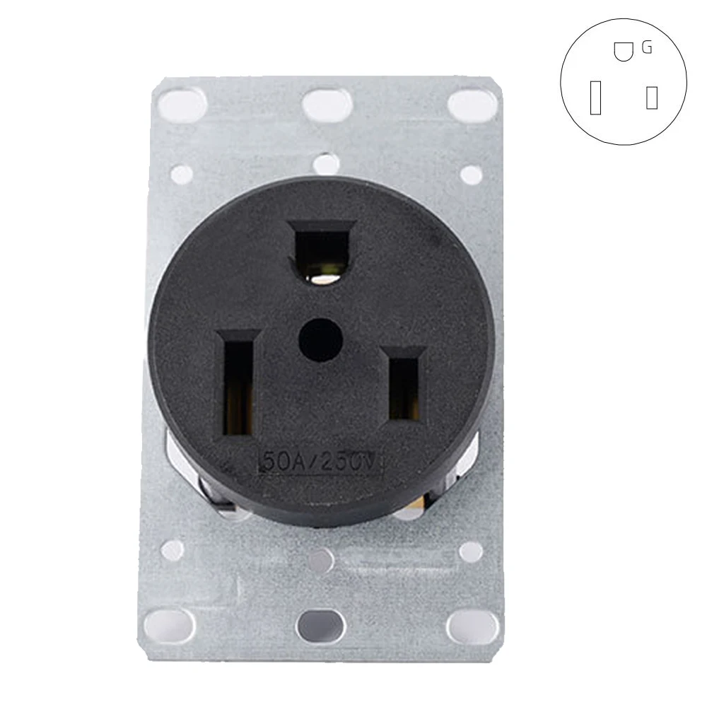 1 sztuk ameryka 50A Nema L6-50P L6-50R US trójbiegunowa wtyczka przemysłowa 3Pin moc złącze przewodów elektrycznych magnetyczne gniazdo zasilania czarny — zdjęcie produktu 5