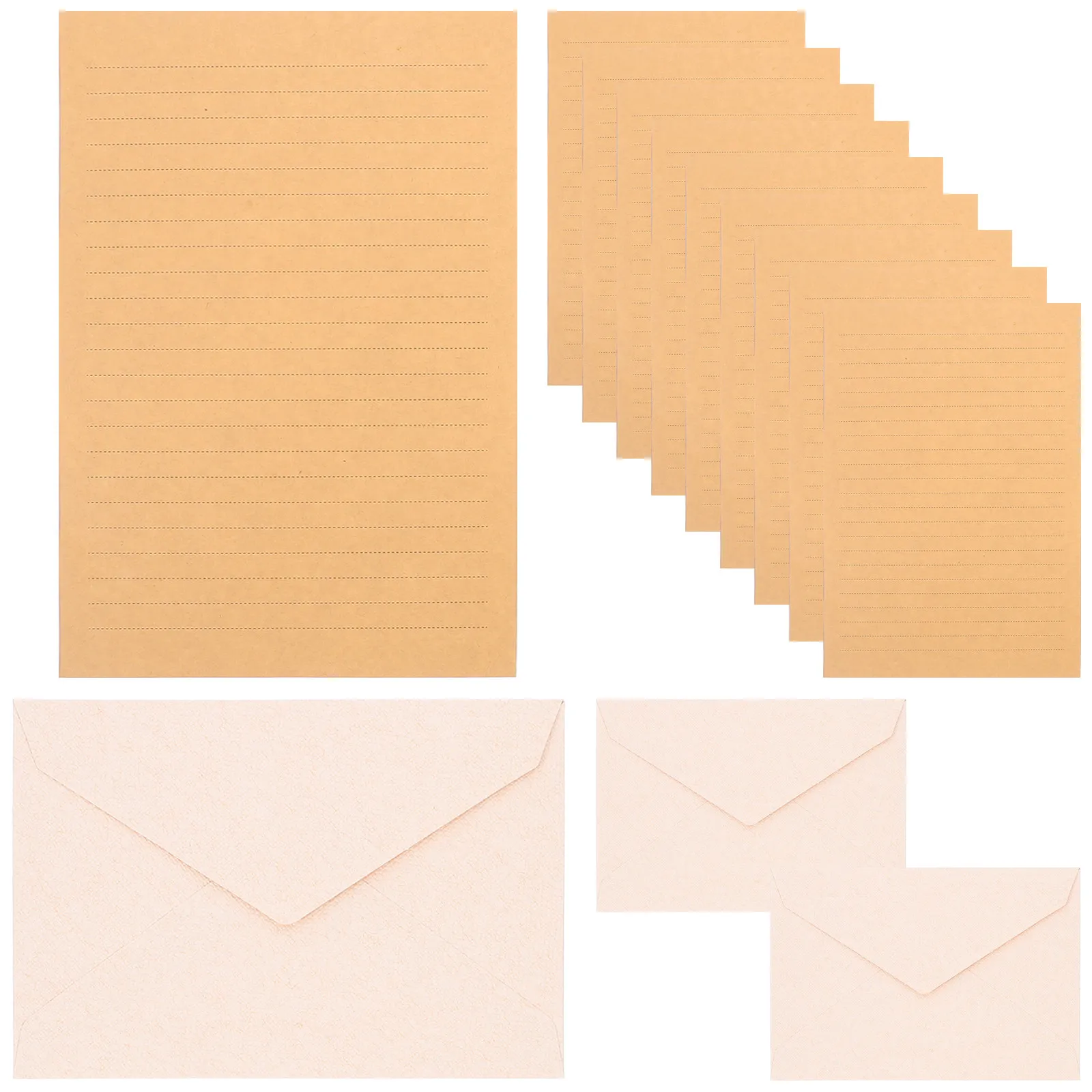 1 ensemble de papier à lettres créatif avec enveloppes, papier à écrire vierge épais de qualité supérieure, design élégant pour les notes de remerciement, les poèmes, les messages