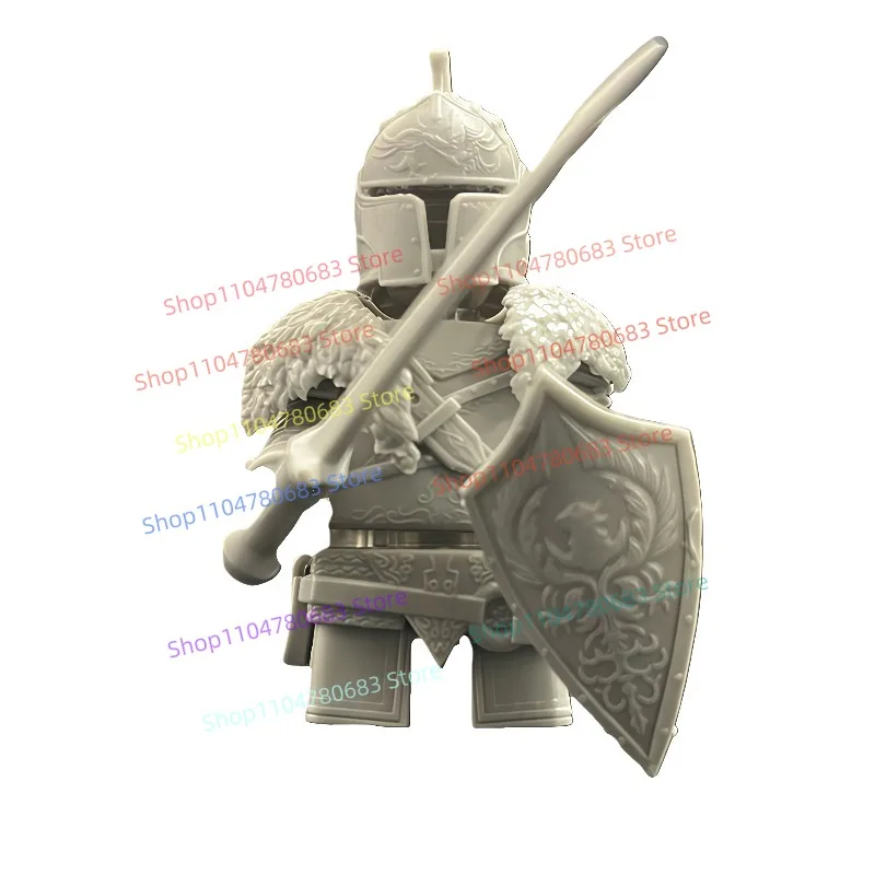 

Строительные блоки, щит, воин, мини-фигурка, сборная модель, аниме, мультяшный Коллекционный декоративный орнамент, игрушка, подарок на праздник