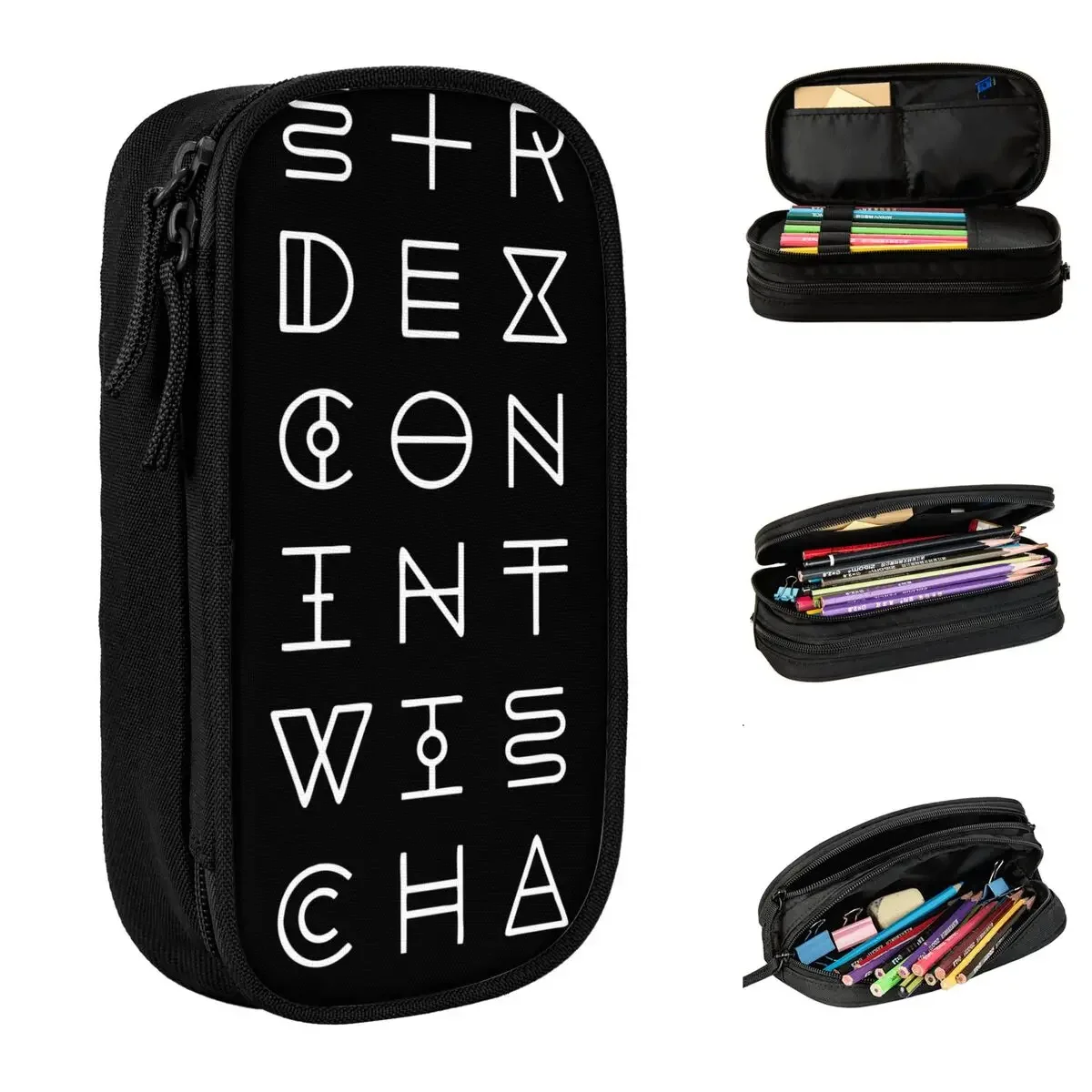 

Ability Line Art Series Dungeon Dragon Pencil Case Pencilcases Pen Kids Large Storage Bag Students School Gifts Stationery