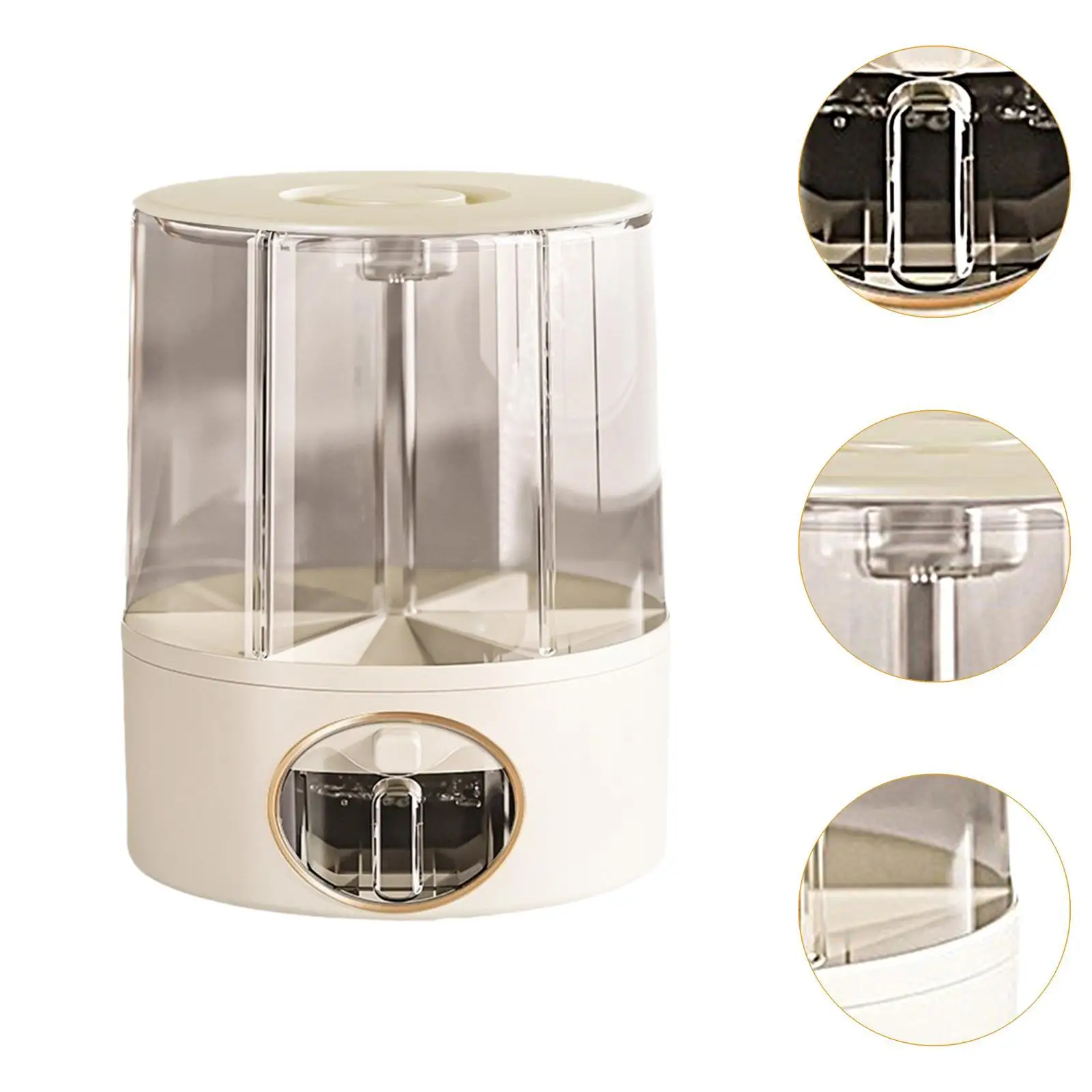 6 شبكات حاوية تخزين الأرز مقاومة للرطوبة متعددة الوظائف موزع الحبوب الواضحة لوجبات الخفيفة الدخن جميع الفاصوليا الشعير المنزل