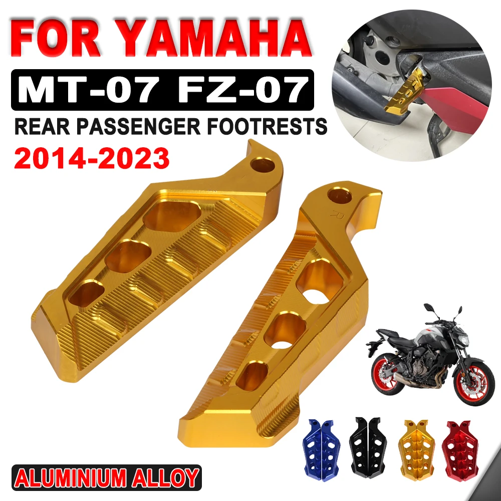 

MT07 Motorcycle Rear Foot Pegs Rests Passenger Footrests For Yamaha MT07 MT 07 FZ07 FZ-07 2014 2015 - 2021 2022 2023 Accessories