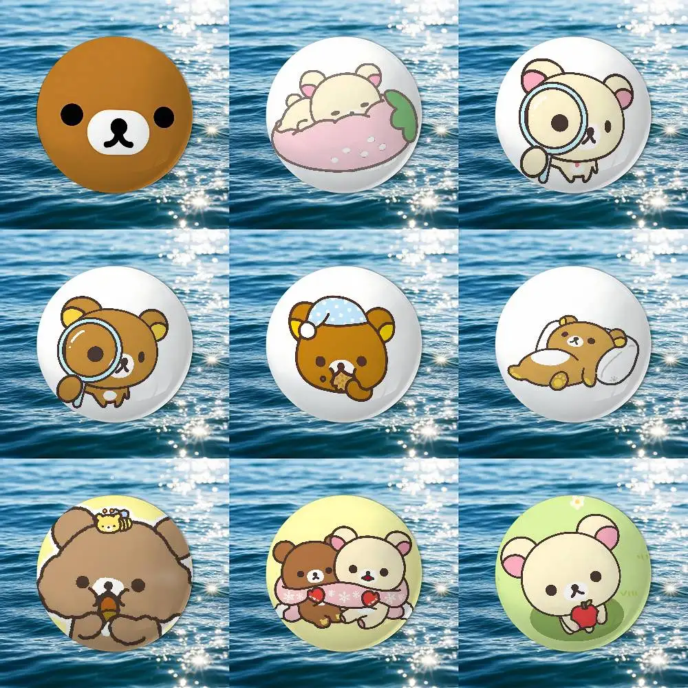 Niedliche R-Rilakkuma-S Abzeichen Button PinsBrosche Kreative lustige Zitate Abzeichen Kleidung Rucksack Schmuck Geschenk für Kinder Freunde