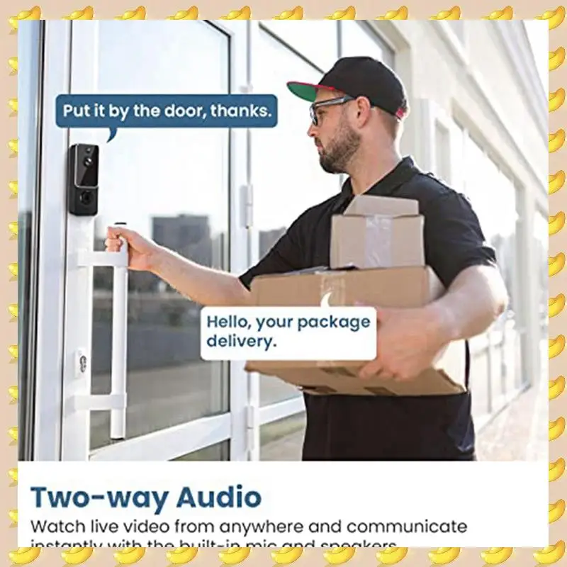 Wireless Doorbell Camera Smart Video Doorbell Camera With Chime AI Smart Human Detection, Cloud Storage, HD Live Image