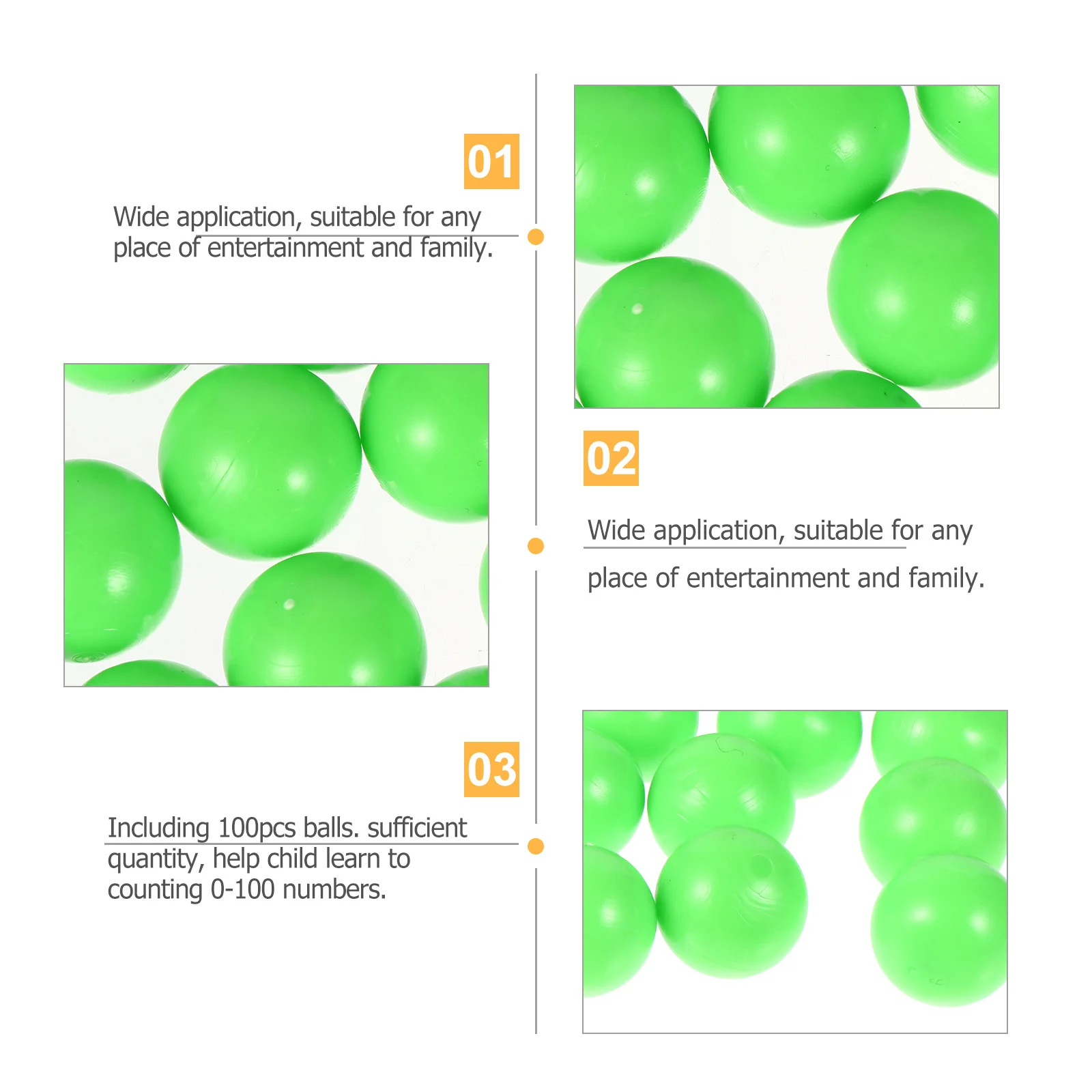 100 pçs 15cm bolas de plástico coloridas contando matemática aviso brinquedos probabilidade aids contando bolas probabilidade aprendizagem bola