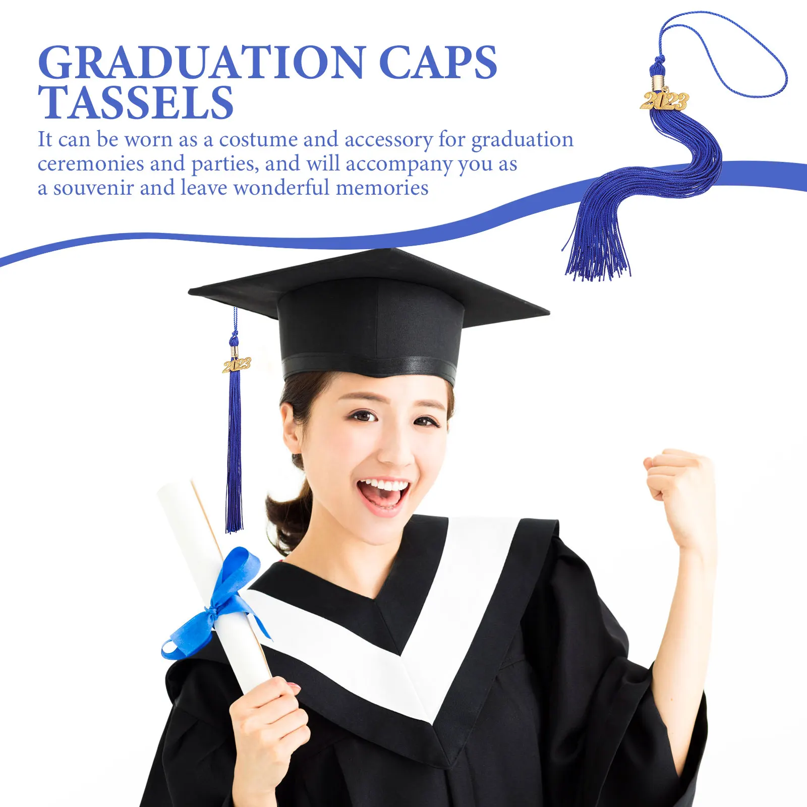 

10 Pcs Hat Tassels Polyester Doctor naments Season Graduation Caps Tassels Supplies Photography Props Accessories