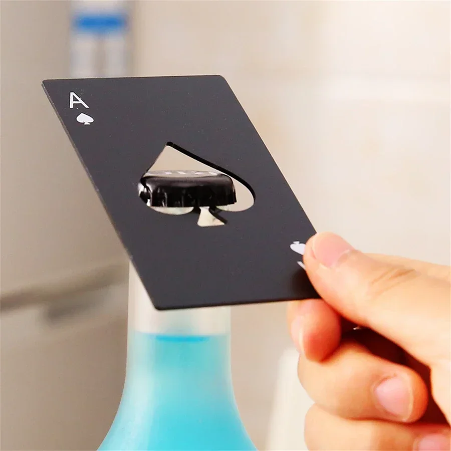 Bottle Opener Tool Multifunction Pocket Card Bottle Credit Beer Opener Spade Spade Poker A Gear Bottle Gadget