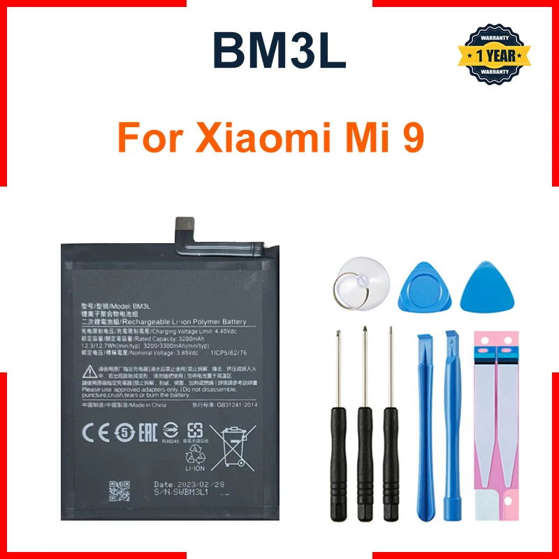 Xiao mi  BM3L 3300mAh Battery For Xiaomi 9 Mi9 M9 Mi 9 BM3L High Quality Phone Replacement Batteries