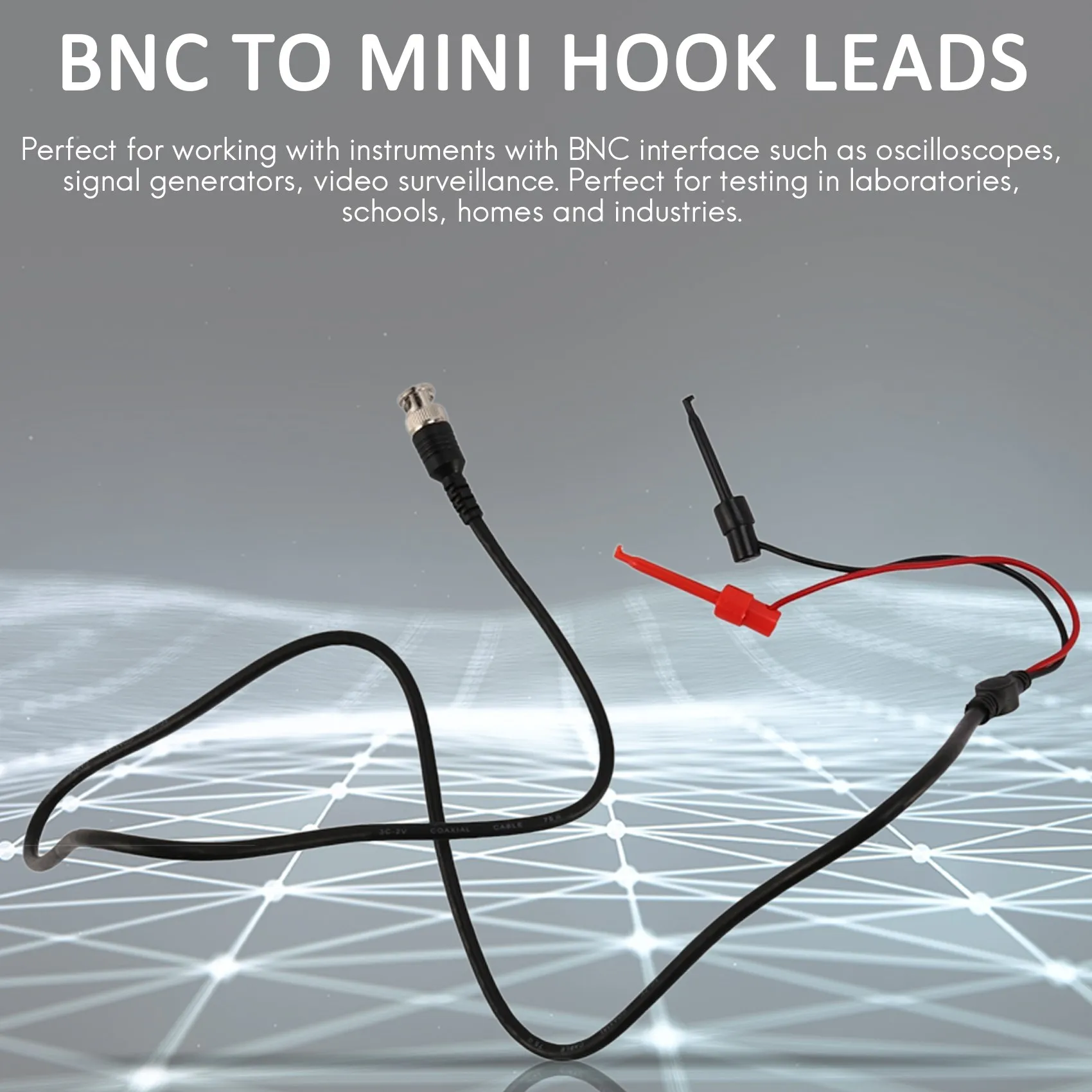 Oscilloscope Probes BNC to Alligator Crocodile Clips BNC to Mini Hook Leads BNC to Dual Stacking Banana Male Plug