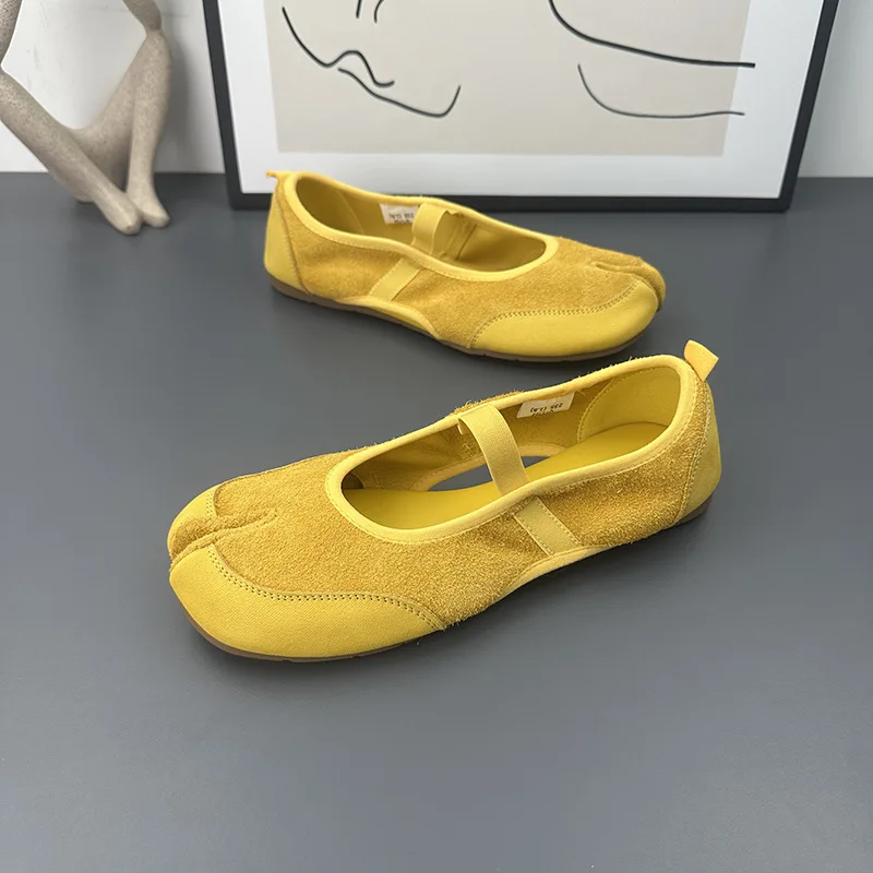 

Cross Strap Tabi Hollow Flat Shoes Women Mary Jane Slip-on Split Toe Ballet Flats Trainers 2026 Summer Outdoor Walking Sneakers