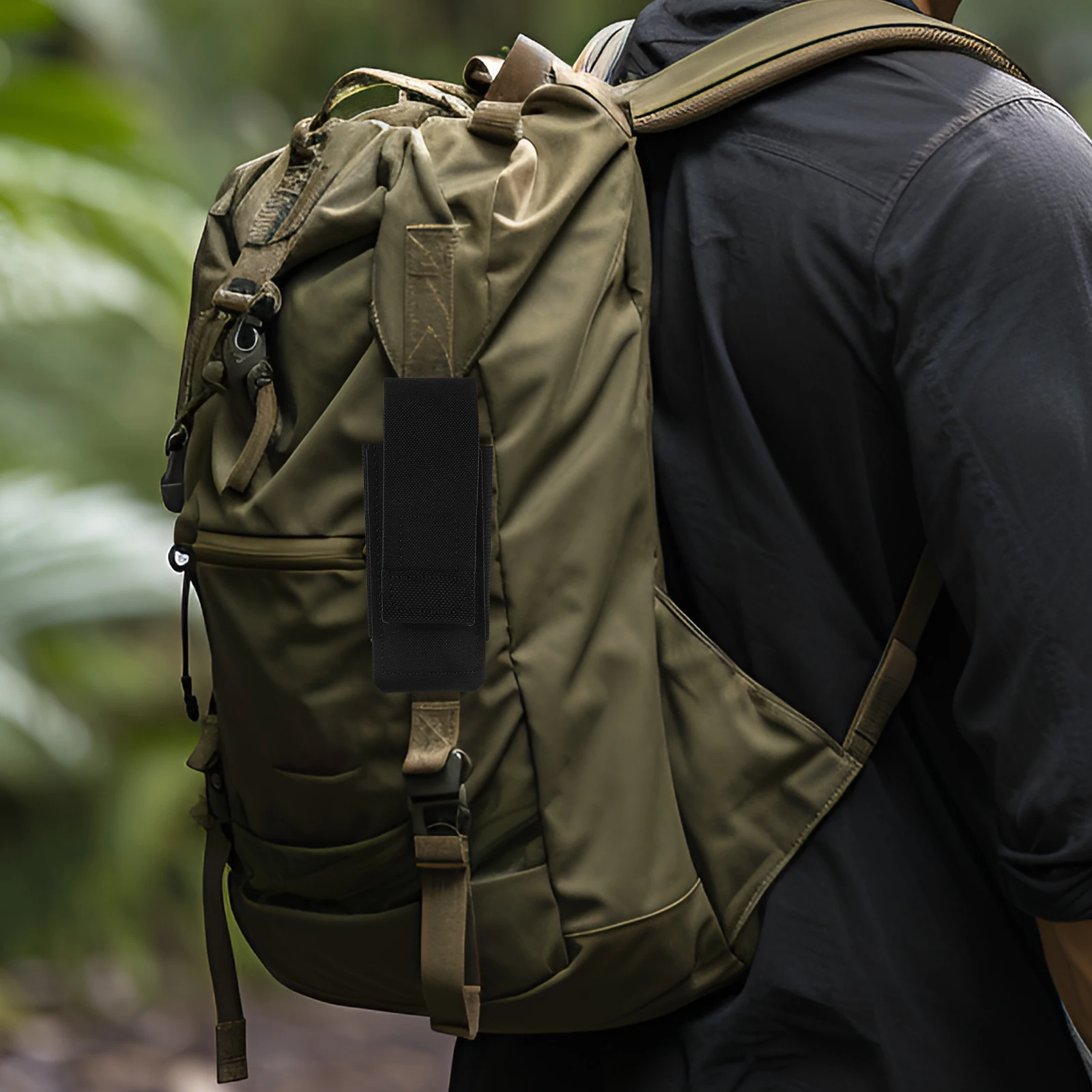 

Outdoor Waist Clip Tool Bag Backpack Accessories Black Kaudula Fabric Men's Multi-purpose