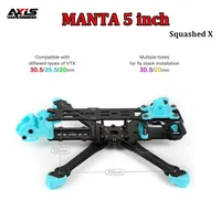 Axisflying MANTA 5 inch Carbon Fiber Squashed X Frame Kits 238mm Wheelbase 5mm Arm Thickness for RC FPV 5inch Freestyle Drone