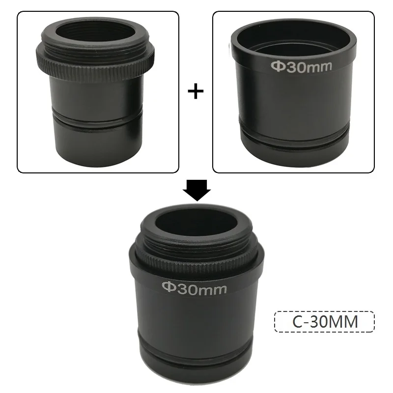 Adapter Ring C Mount to 1.25 inch or 23.2mm 30mm 30.5 mm Diameter for Microscope Connect with Electronic Eyepiece CCD USB Camera