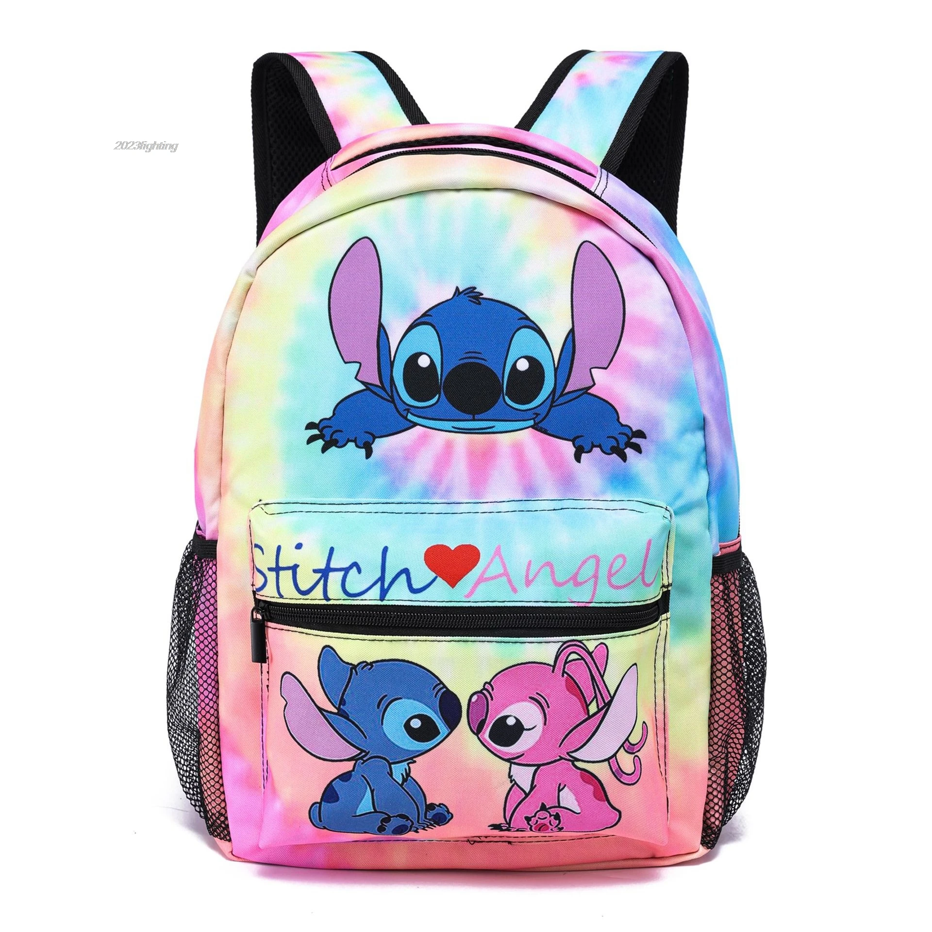 Lilo & Stitch Print Backpacks Nylon Lovely School Rucksack Teenager Girls Travel Mochila Shoulder Bags Students