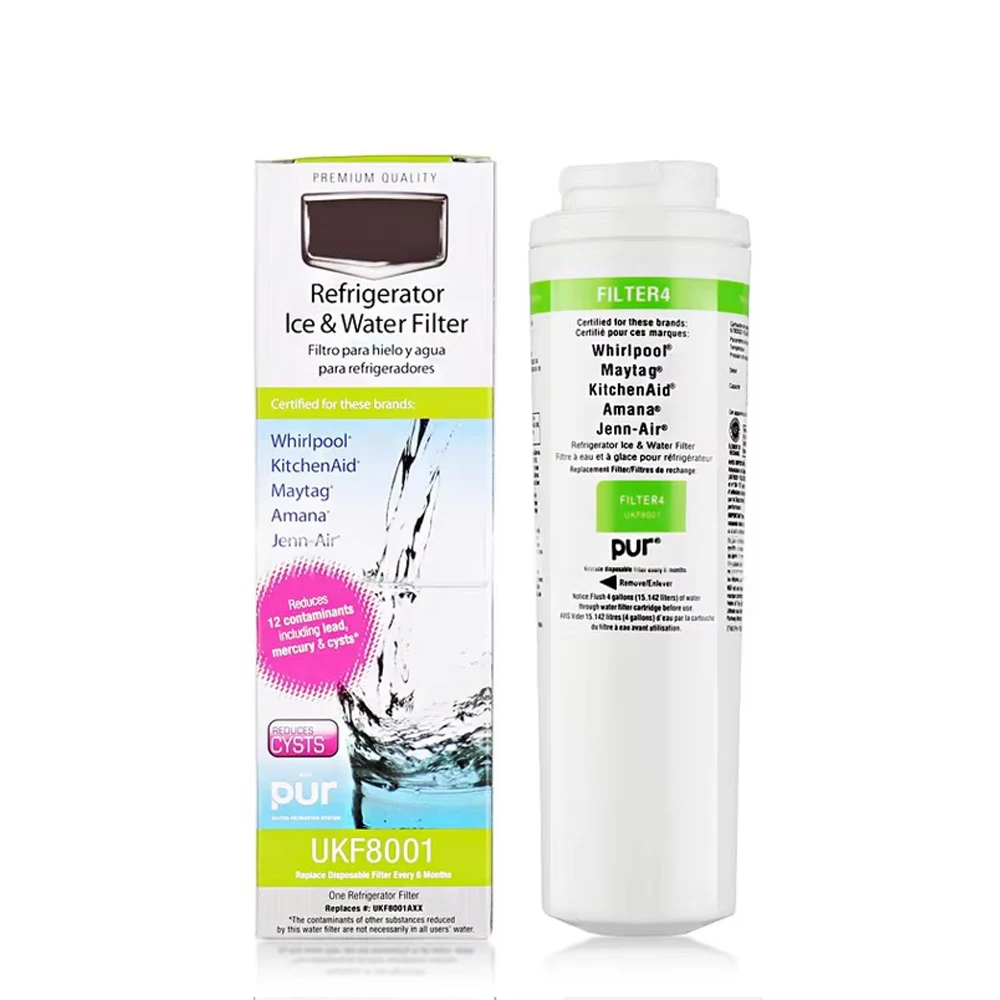 UKF8001 Water Filter, Replacement for Maytag UKF8001P, UKF8001AXX,  EDR4RXD1,  NSF 53 Certified to Reduce 99% Lead  Pack of 2