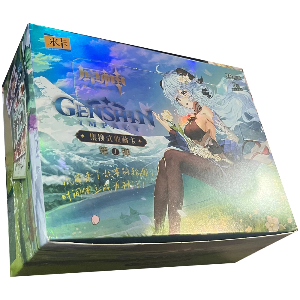 New Genshin impact Card Anime Game TCG Collection Pack Booster Box Rare SSR Surrounding Children Family GiftBirthday gifts