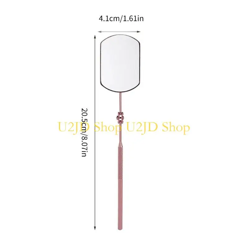 U2JD Urocze lustro rzęsowe Odłączane lustro rzęs ze stali nierdzewnej, rozszerzenie rzęs Przenośne lustro makijażu dla kobiet
