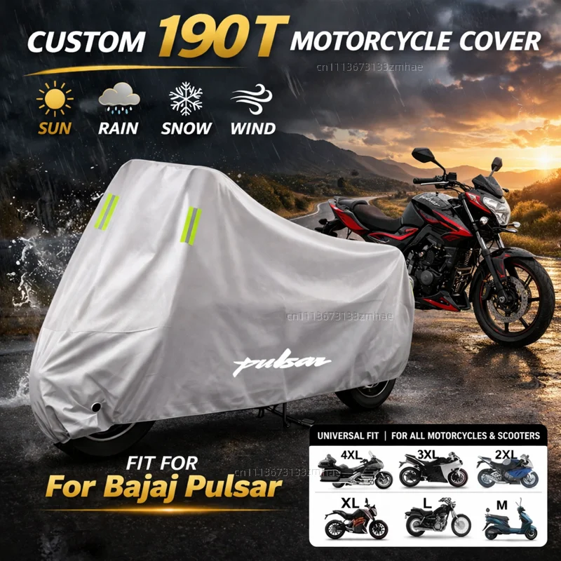 

For Bajaj Pulsar 200 NS/200 RS/200 AS 200RS 200NS 200AS Motorcycle Cover Waterproof Heavy Duty Outdoor Rain Dust Sun Protector