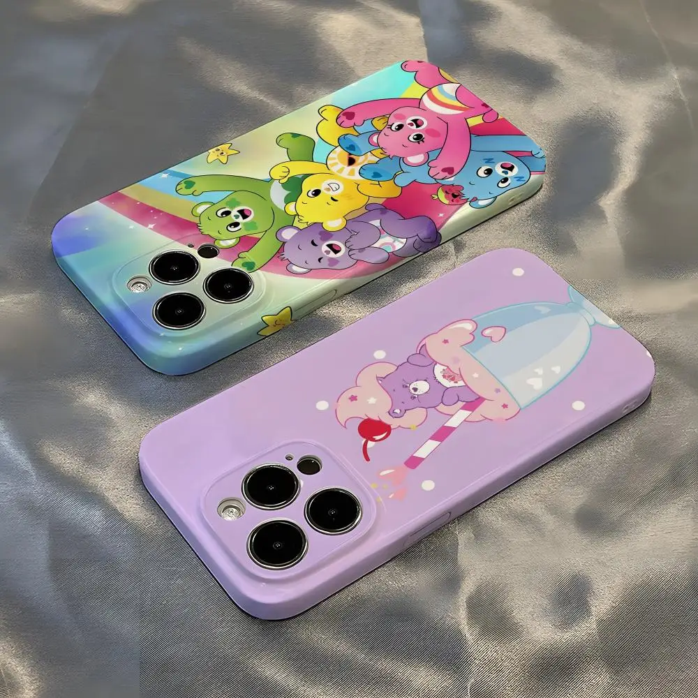 C-care B-bears Phone Case For IPhone 16 Pro Max 15 14 13 12 11 Pro11 Mini 2025 16 Glossy HD Film Cover