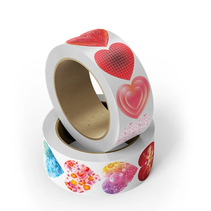 Наклейка на День Святого Валентина, наклейка в виде сердца, самоклеящаяся декоративная наклейка