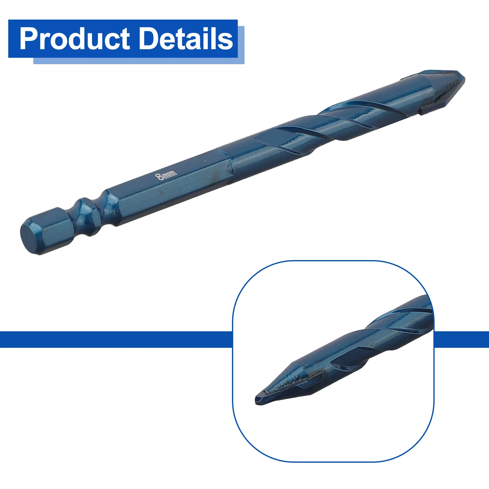 3pcs Eccentric Drill Drilling For Glass Tile Punching Rock Slab Triangle 6mm 8mm Carbide Drill Bit For Drlling On Drywall