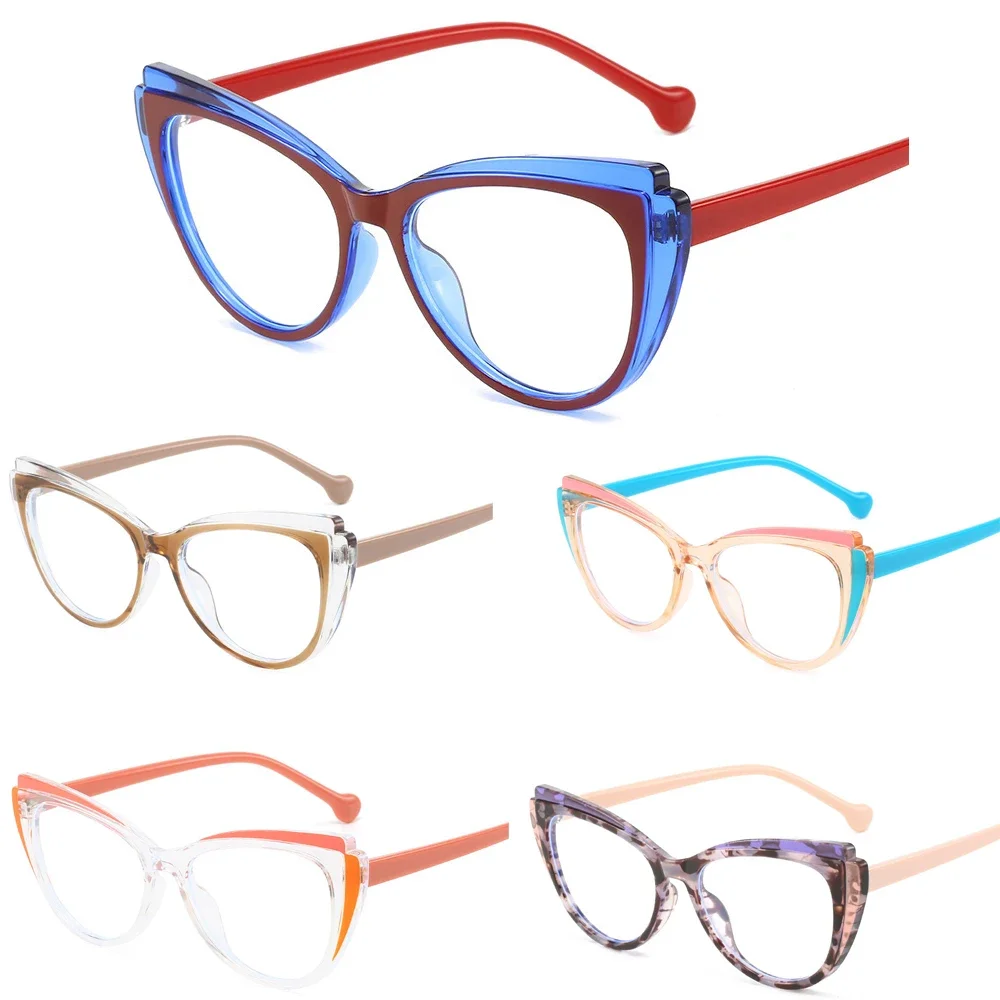 

Reading Glasses Anti Blue Light Blocking Glasses Ｗomen Optical Prescription Eyeglasses Hyperopia Fashion Cat Eye Glasses