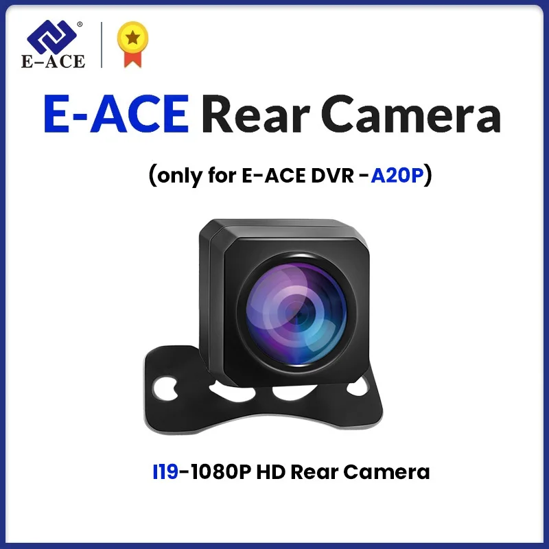 

E-ACE Car Rear View Camera Waterproof 2.5MM Jack Back Reverse Camera Parking Assistance Cameras Only for E-ACE DVR Dashcam A20P