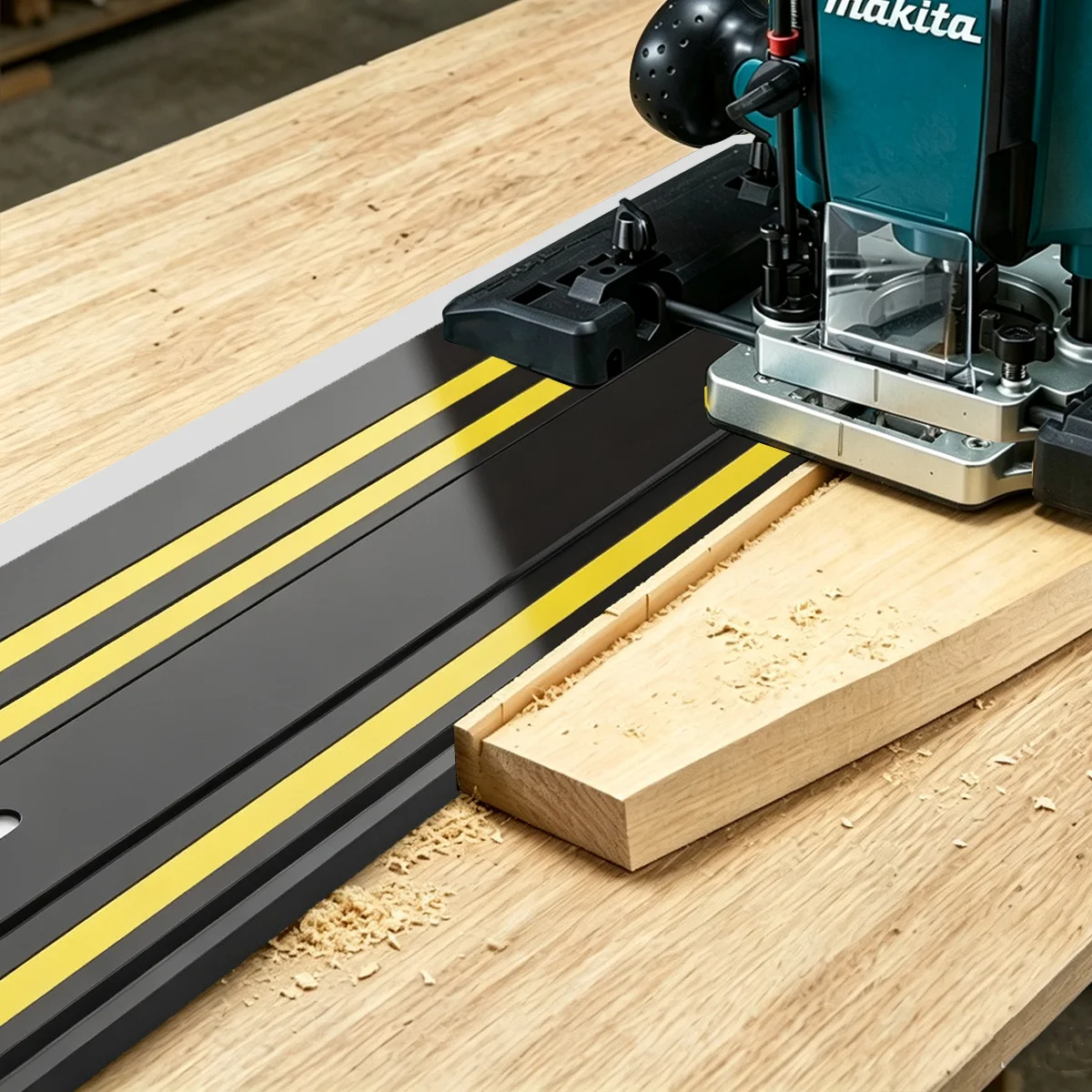 600mm Führungsschiene für Stichsäge, Aluminium-Schneidschiene, kompatibel mit Makita Festool, Stichsäge, Holzbearbeitung, Geradschnittführung – Detail 5