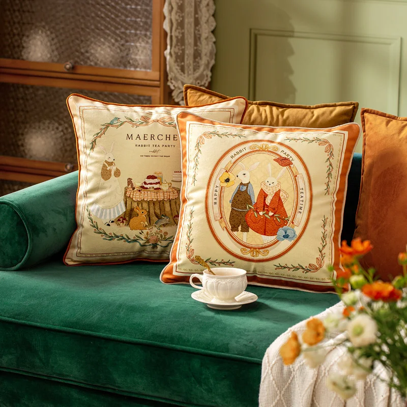 Pastoral Style Short Plush Pillow Cover Light Luxury Home Decor Items Apply to Dakimakura Decorative Cushions Sofa Customization