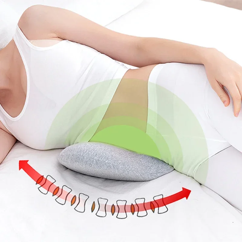 Memory Foam Lumbar Pillow Rollable Maternity Washable Lumbar Support Cushion Mattresses Chair Cushion