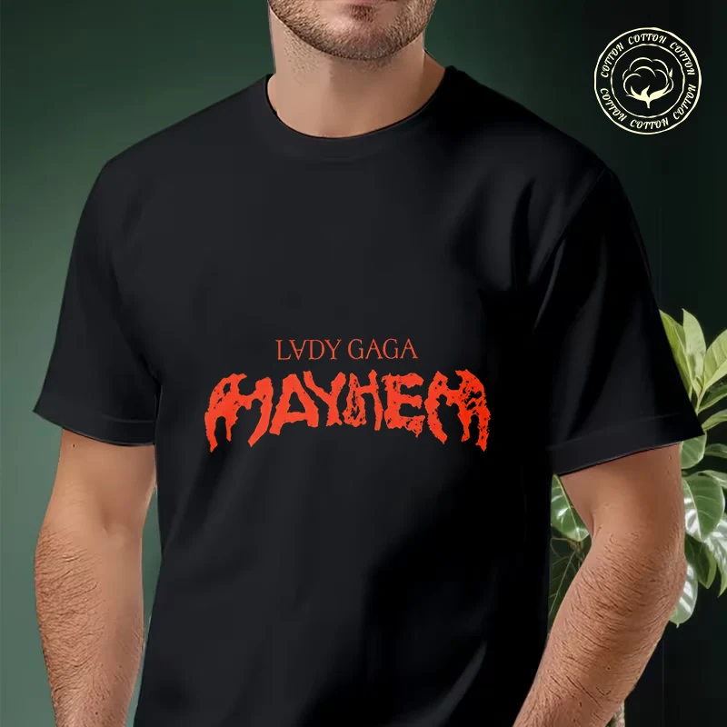 

Vintage Lady Gaga The Mayhem Ball Tour Motorcycle T-Shirt Men Cotton Tees O-neck Short Sleeve T Shirt Fashion Hip Hop Tee