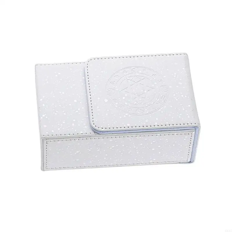 Q84C Tarot Card Case with Waterproofs PU Construction Convenient Tarot Card Storage Box for Collector Tarot Box Container