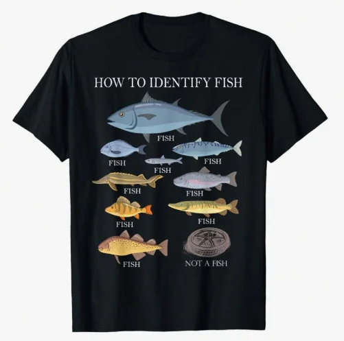 How To Identify Fish S Tshirts Graphic Funny Fishing T-Shirt Women's Tee
