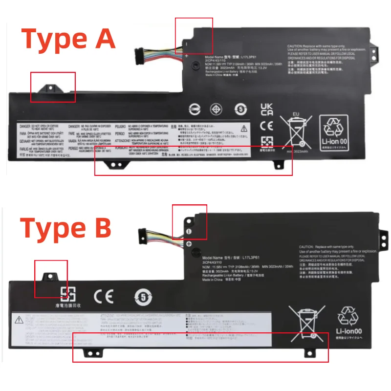 3Cell New L17C3P61 L17L3P61 L17M3P61 Laptop Battery for Lenovo IdeaPad 320S-13IKB Yoga 720-12IKB XiaoXin 7000-13 5B10N87357